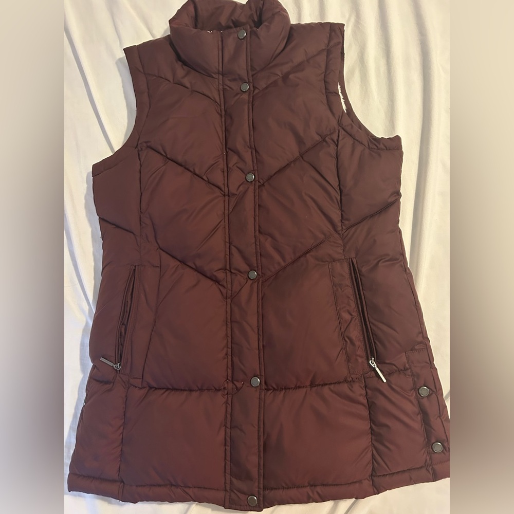Weatherproof Burgundy Puffer Vest